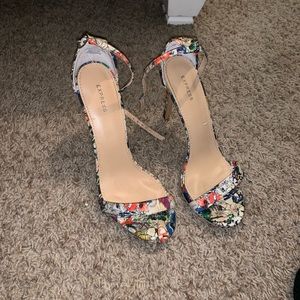 Express floral heels